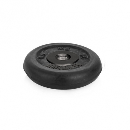 Диск обрезиненный Barbell d 31 мм чёрный 0,5 кг оптом, фото 1