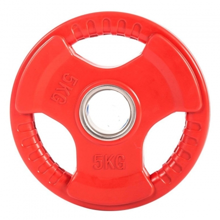 Диск обрезиненный ZSO цветной 3 HANDLE  D-51,  5 кг оптом, фото 1