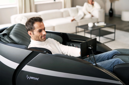 Массажное кресло с искусственным интеллектом Skyliner 3, черно-серое оптом, фото 3