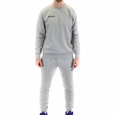 Костюм тренировочный муж. &quot;MIKASA&quot;, арт. MT547-0186-3XL, р.3XL, хлопок, полиэстер, утепл-й, св.серый оптом, фото 1