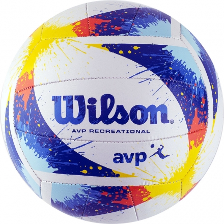 Мяч вол. &quot;Wilson AVP Splatter&quot; арт.WTH30120XB, р.5, 18 пан, композит.кожа, маш.сшивка, бело-сине-жел оптом, фото 1