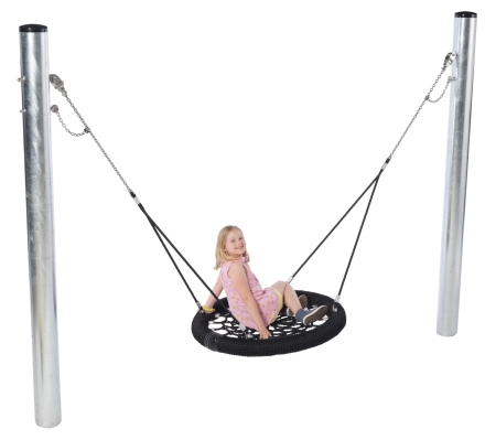 Качели-гнездо Rosette армированного каната со стойками Гнездо 100 см для детской площадки оптом, фото 1