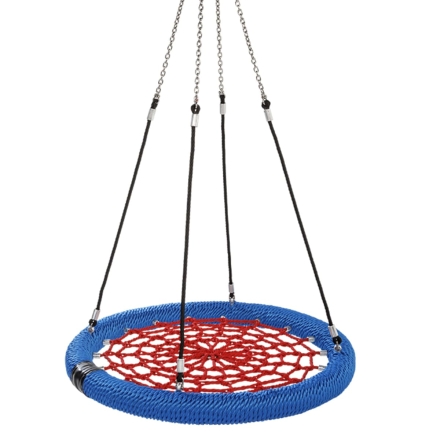 Качели-гнездо Rosette армированного каната со стойками Гнездо 100 см для детской площадки оптом, фото 4