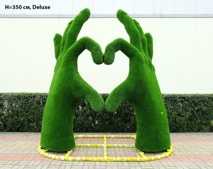 Топиари стела Ладони-сердце, h=350 см - газон Deluxе оптом, фото 4