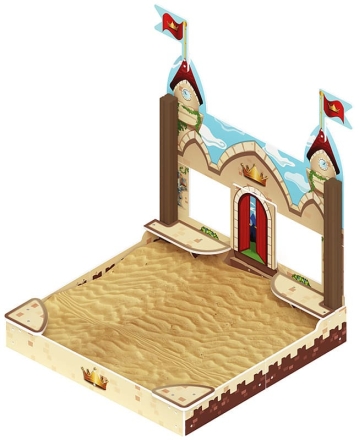 Песочница средняя с ограждением Королевство - ИО 5.15.01-01 оптом, фото 3