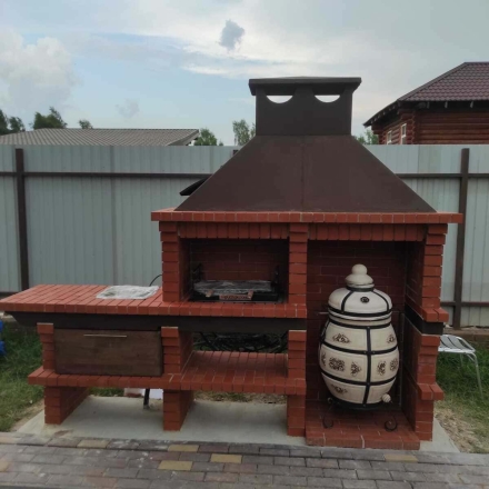 Печь Аристократ 814 Радиальный кирпич красный с коричневым оптом, фото 4