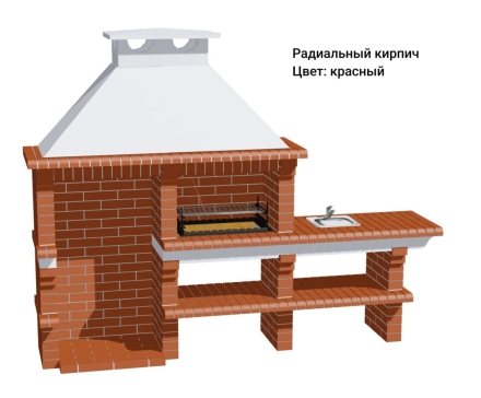 Печь Аристократ 814 Радиальный кирпич красный с коричневым оптом, фото 10