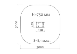 Качалка на пружине Бабочка 04016.21 для детской площадки, фото 2