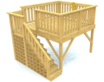 Детская площадка для помещения TORUDA WOOD Чердак Мини оптом, фото 4