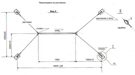 Турник на растяжках из цепей или троса оптом, фото 2