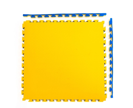Будо-мат, 100 x 100 см, 40 мм, цвет сине-жёлтый оптом, фото 2
