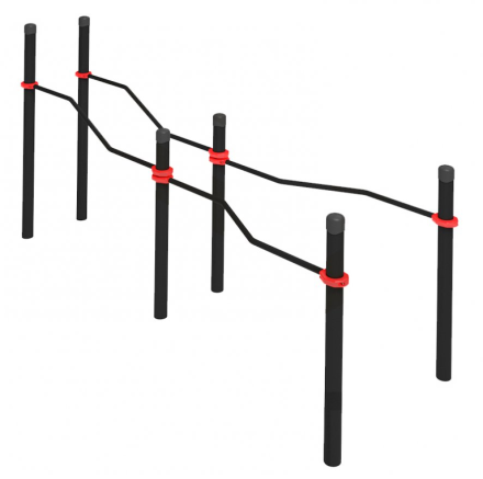 Брусья двойные разноуровневые с подъездом для коляски оптом, фото 2