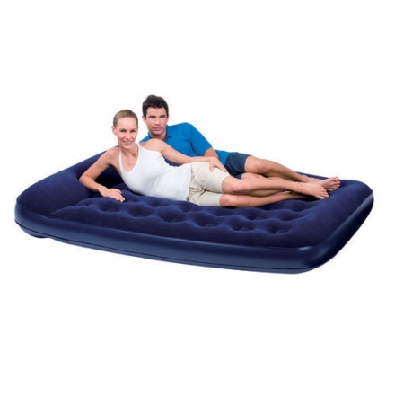 67226 Кровать надувная флок, 203*152*28см, встроенный ножной насос оптом, фото 2