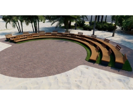 Амфитеатр Радиус 6-8 м, со спинками оптом, фото 5