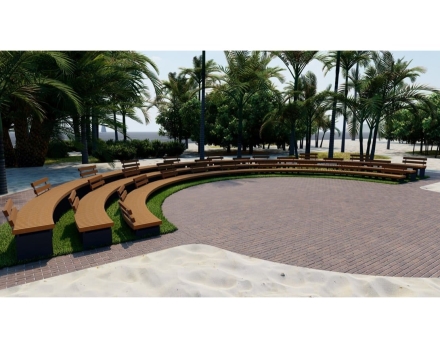 Амфитеатр Радиус 6-8 м, со спинками оптом, фото 3