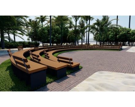 Амфитеатр Радиус 6-8 м, со спинками оптом, фото 1