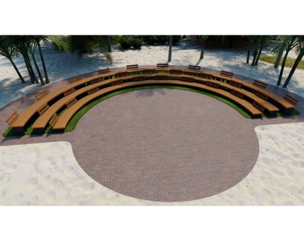 Амфитеатр Радиус 6-8 м, со спинками оптом, фото 4