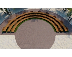 Амфитеатр Радиус 6-8 м, со спинками, фото 2