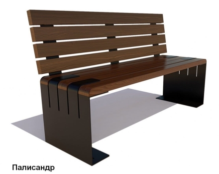 Скамейка уличная «Симферополь» без подлокотников, Лиственница 2 м оптом, фото 1