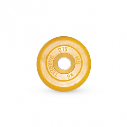 Диск обрезиненный Barbell d 31 мм цветной 0,75 кг оптом, фото 1