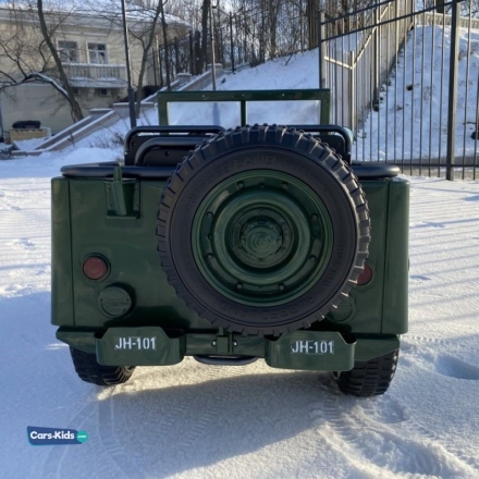 Электромобиль Jeep Willys YKE 4137 4WD зеленый оптом, фото 5