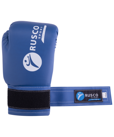Перчатки боксерские Rusco 10oz, к/з, синие оптом, фото 4