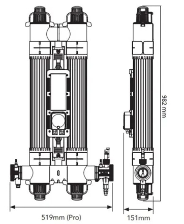 Ультрафиолетовая установка Elecro Quantum QP-130 с дозирующим насосом оптом, фото 4