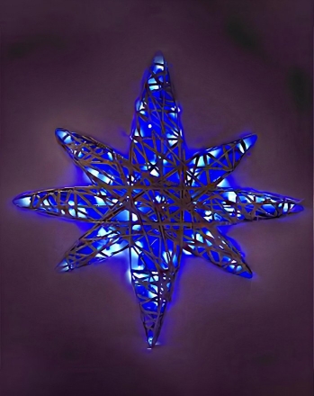 Световая фигура Светящаяся звезда Рождественская плоская двухсторонняя 1,5 м оптом, фото 1