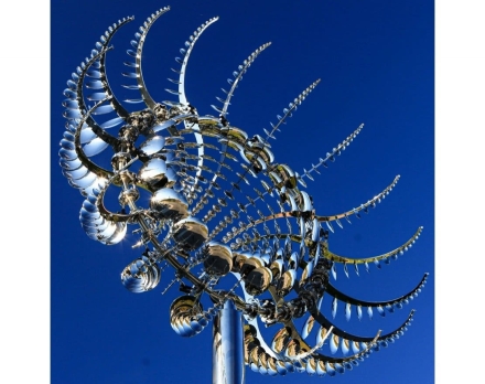 Скульптура из нержавеющей стали Океан Стандартный размер, 8-гранное конусовидное основание из нержавеющей стали оптом, фото 3