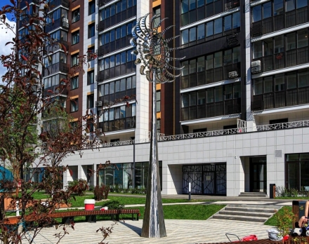 Скульптура из нержавеющей стали Океан Стандартный размер, 8-гранное конусовидное основание из нержавеющей стали оптом, фото 4