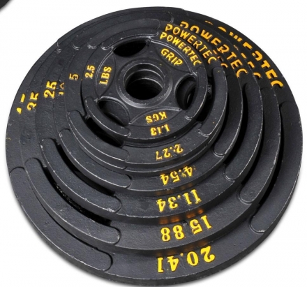 Набор олимпийских дисков для тренажеров powertec 255 LBS (116 кг) оптом, фото 1