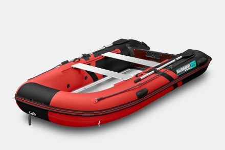 Gladiator B 370 AL LIGHT Красно-черный моторная лодка ПВХ Алюминиевый пайол оптом, фото 1