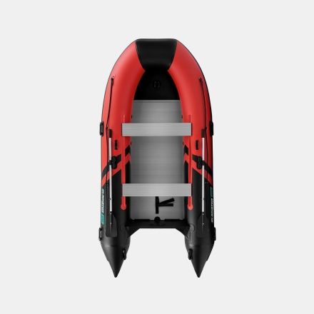 Gladiator B 370 AL LIGHT Красно-черный моторная лодка ПВХ Алюминиевый пайол оптом, фото 3