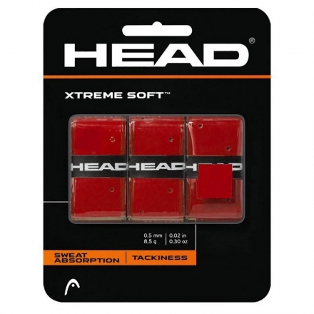 Овергрип Head Xtreme Soft (КРАСНЫЙ), арт.285104-RD, 0.5 мм, 3 шт, красный оптом, фото 1