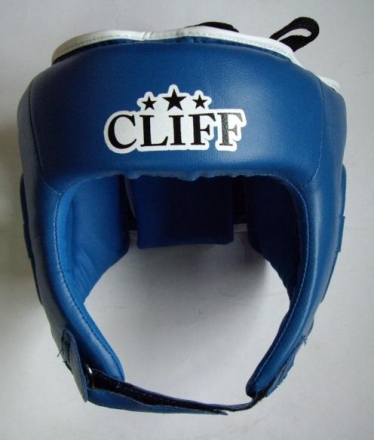 Шлем боксерский CLIFF CS-500 открытый (PVC) синий р.M оптом, фото 1