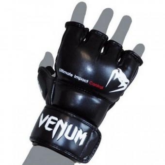 Перчатки ММА Venum Impact MMA Gloves - Skintex Leather Black оптом, фото 1