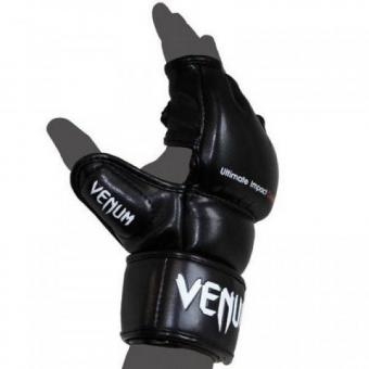 Перчатки ММА Venum Impact MMA Gloves - Skintex Leather Black оптом, фото 2