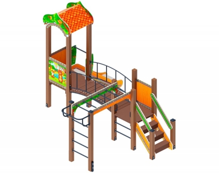 Детская игровая площадка Полянка ДИК 1.16.06-01 Н 750 оптом, фото 4