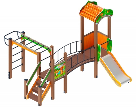 Детская игровая площадка Полянка ДИК 1.16.06-01 Н 750 оптом, фото 2