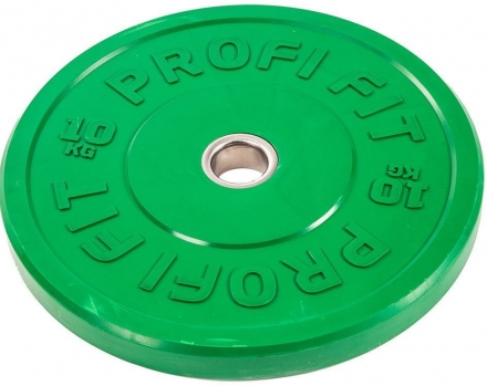 Диск для штанги каучуковый, цветной PROFI-FIT D-51, 10 кг оптом, фото 2
