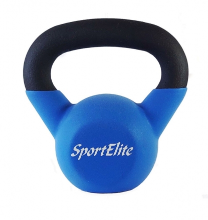 Гиря чугунная с виниловым покрытием SportElite  6 кг, матовая оптом, фото 2