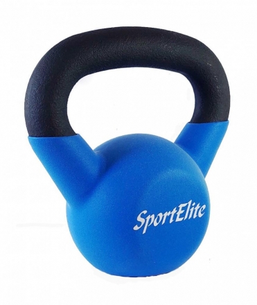 Гиря чугунная с виниловым покрытием SportElite  6 кг, матовая оптом, фото 4