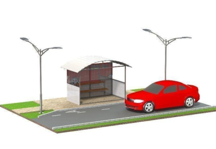 АП-02 Остановочный павильон(оцинк.профнастил) оптом, фото 1