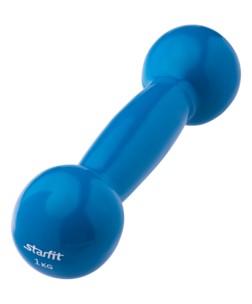 Гантель виниловая DB-102 1 кг, голубая оптом, фото 1