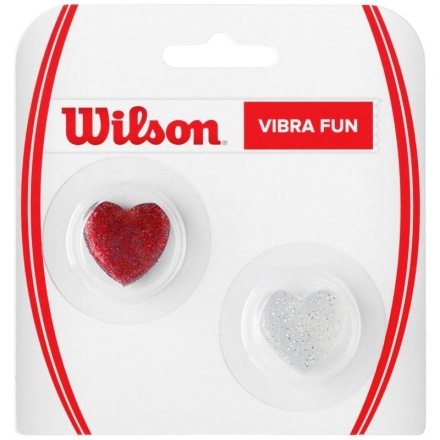 Виброгаситель Wilson Vibra Fun, вулканиз. резина, в форме сердечек, красно-серебристый оптом, фото 1