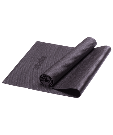 Коврик для йоги FM-101, PVC, 173x61x0,3 см, черный оптом, фото 1