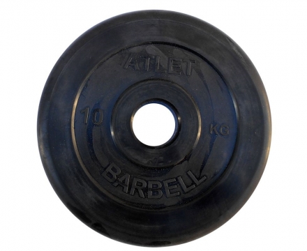 Диск обрезиненный BARBELL ATLET 15 кг / диаметр 51 мм оптом, фото 1