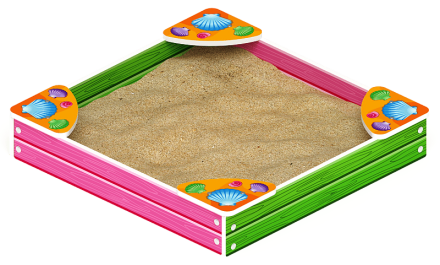 Песочница средняя Лукоморье (Ракушки) - ИО 5.25.01-01 оптом, фото 2