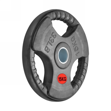 Диск 51 мм. обрезиненный с 3-мя хватами  15 кг (модель: D2) оптом, фото 2