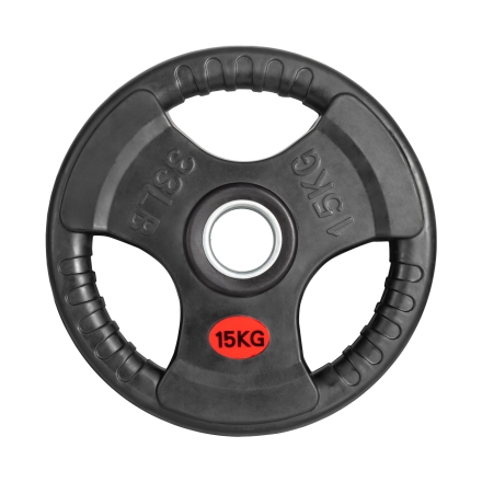 Диск 51 мм. обрезиненный с 3-мя хватами  15 кг (модель: D2) оптом, фото 1